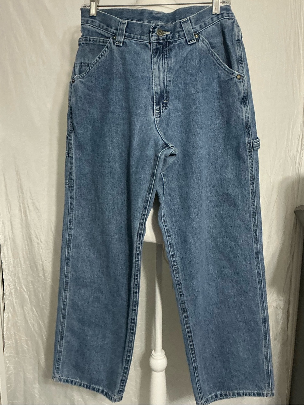 Lee Men's Relaxed Blue Denim Carpenter Jeans
